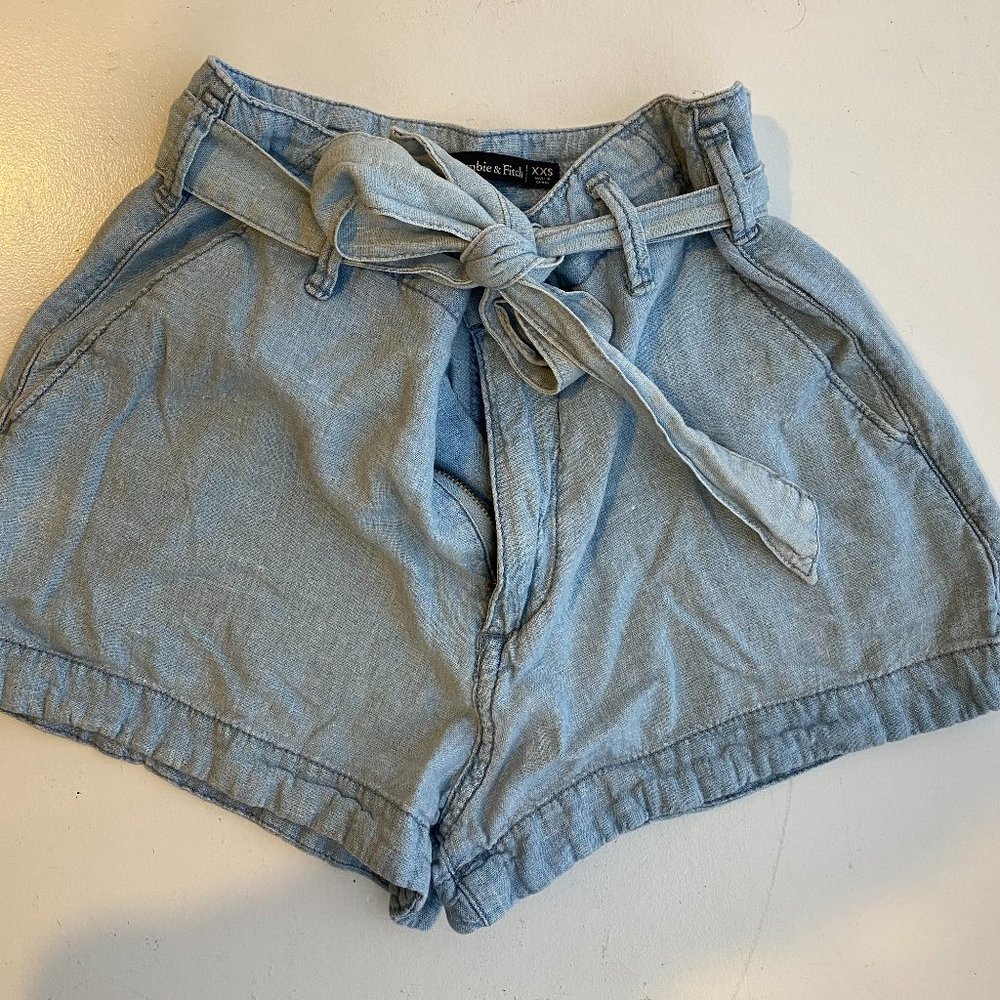 Abercrombie & Fitch Jean Shorts with Tie Waist